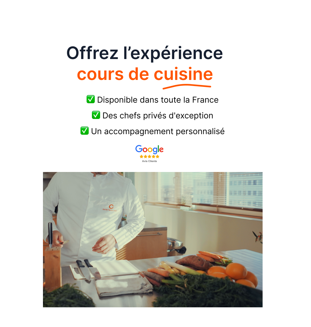 Carte Cadeau Cours de cuisine – Montant libre  🍊